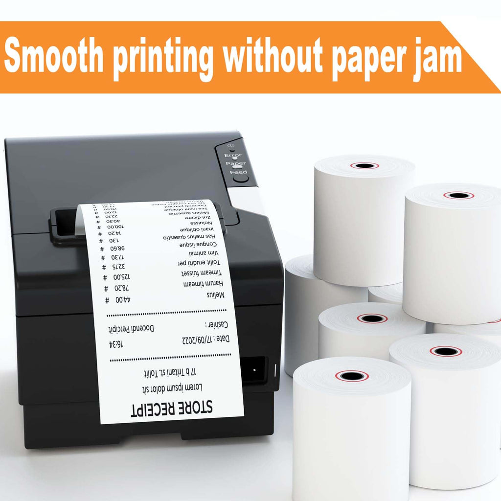Coopaty 3 1/8 in x 230 ft Thermal Receipt Paper for POS Register (10 Rolls)