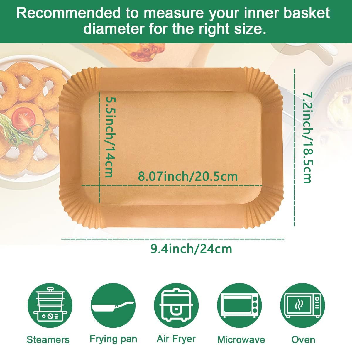 225PCS Air Fryer Liners for Ninja Foodi Dual Air Fryer DZ201/DZ401, Air Fryer Parchment Paper Liners, Rectangle Disposable Paper Liner,Airfryer Liners Baking Paper Air Fryer Accessories