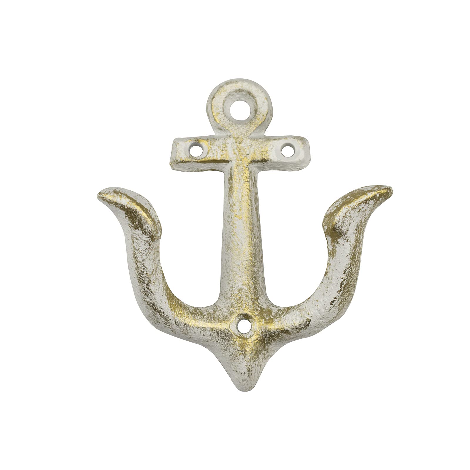 Nautical Rope Toilet Paper Holder Coastal Towel Holder with Metal Hook for Bathroom Decor (White)