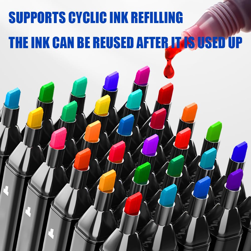 120 Colors Alcohol Markers Art Drawing Markers Set for Adults Dual Tip Permanent Sketch Markers, with Organizing Case