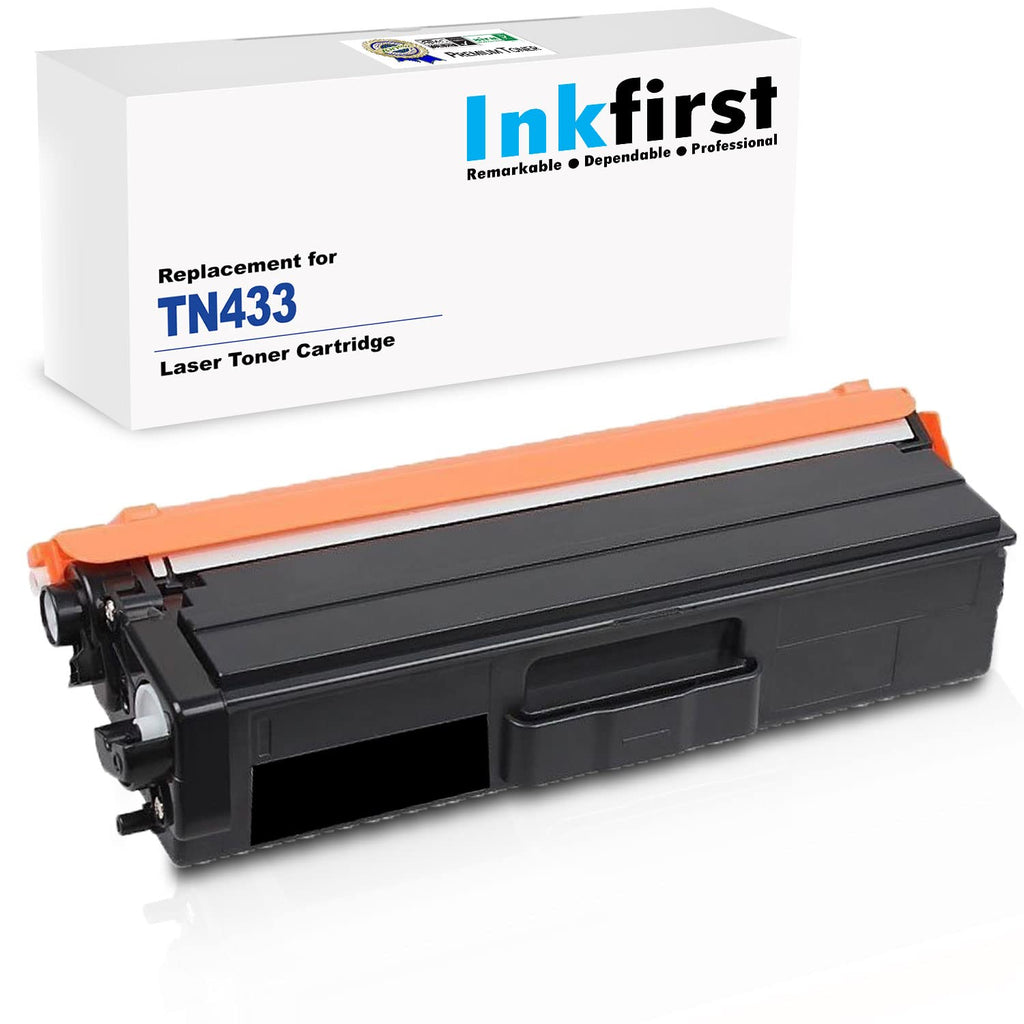 Inkfirst® Black Toner Cartridge TN433 TN433BK (TN-433 BK) Compatible Remanufactured for Brother TN433 Black MFC-L8610CDW MFC-L8900CDW HL-L8260CDW HL-L8360CDW HL-L8360CDWT