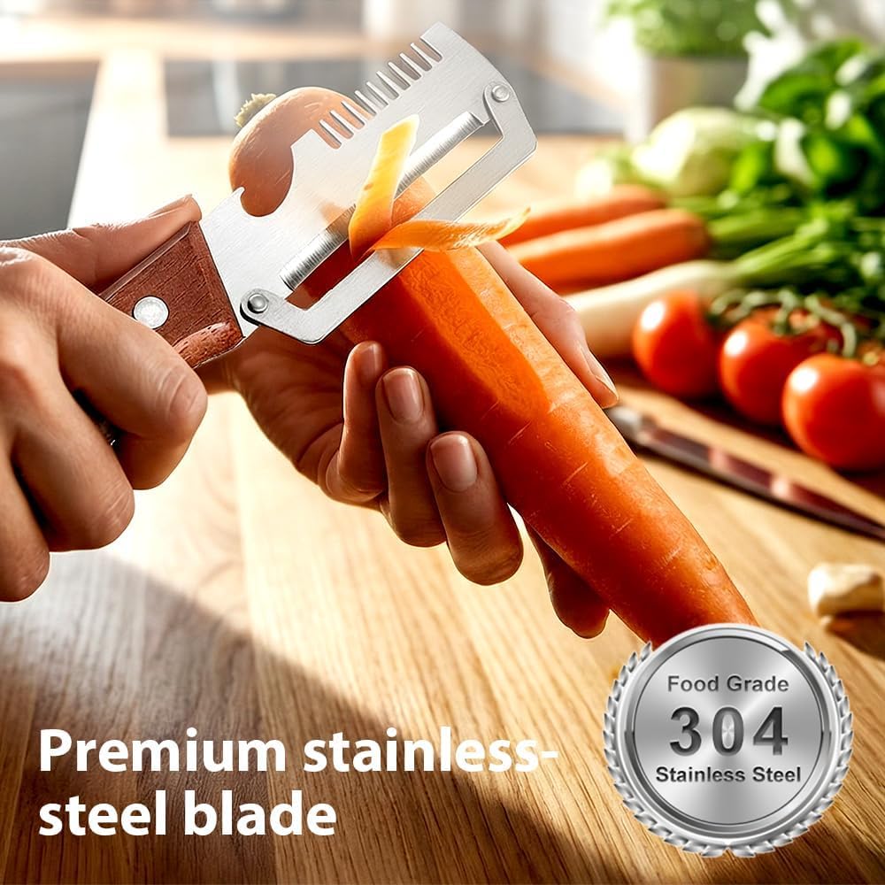 Vegetable Peeler, 2026 Upgrade Multifunctional Stainless Steel Peeler,Vegetable Peeler for Kitchen, Kitchen Gadgets Tool for Fruit Pumpkin Peeling Potato Carrot Veggie Peeler