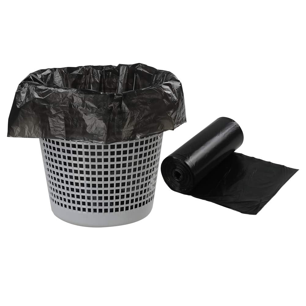 Ramddy 4 Gallon Trash Bags, Black Garbage Bags, 6 Rolls / 150 Counts