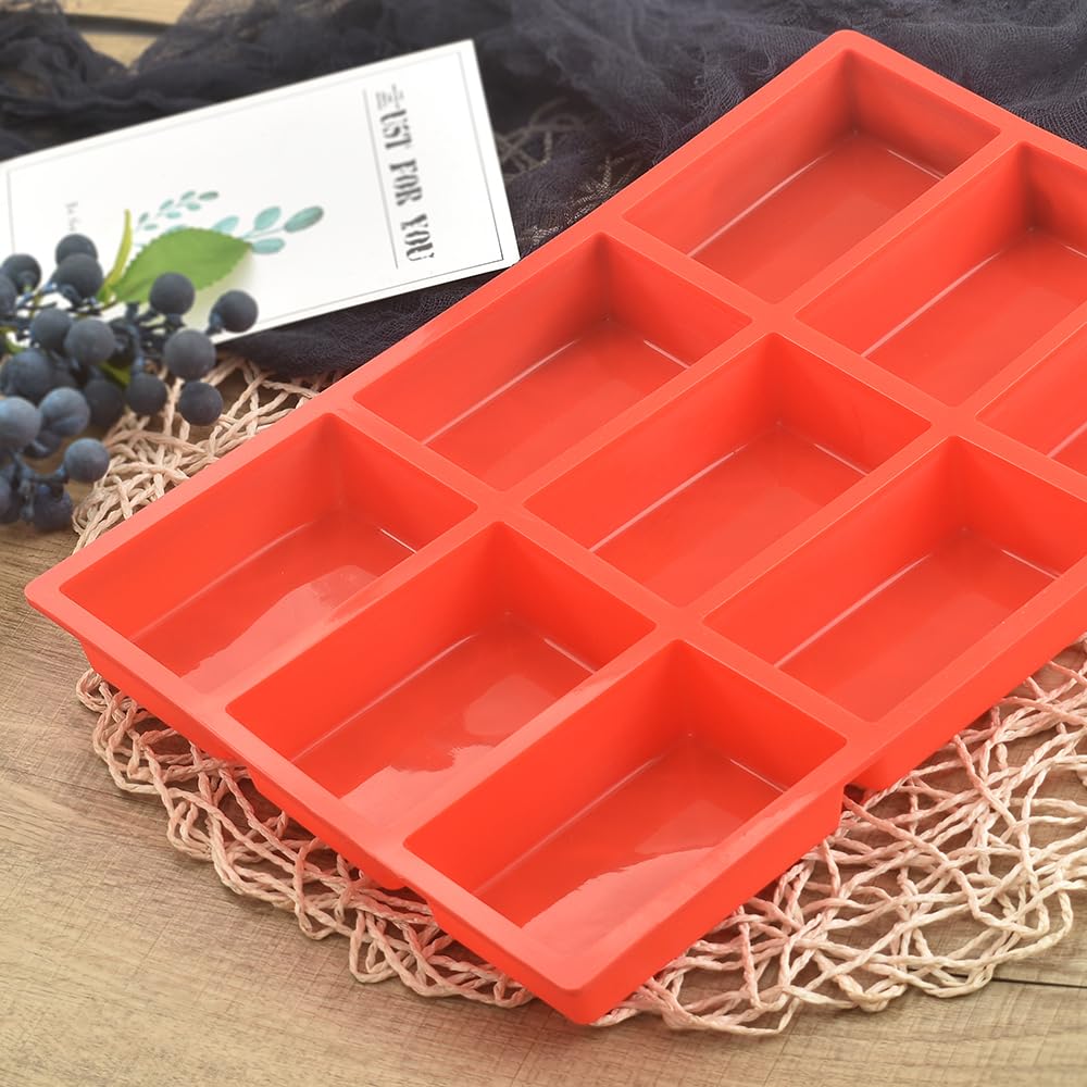 ionEgg Silicone Mini Loaf Pan, Non-Stick Mini Bread Pan, 9 Cavity Silicone Bread Baking Mold, for Mini Loaf Cake, Bread, Meatloaf, Pack of 2