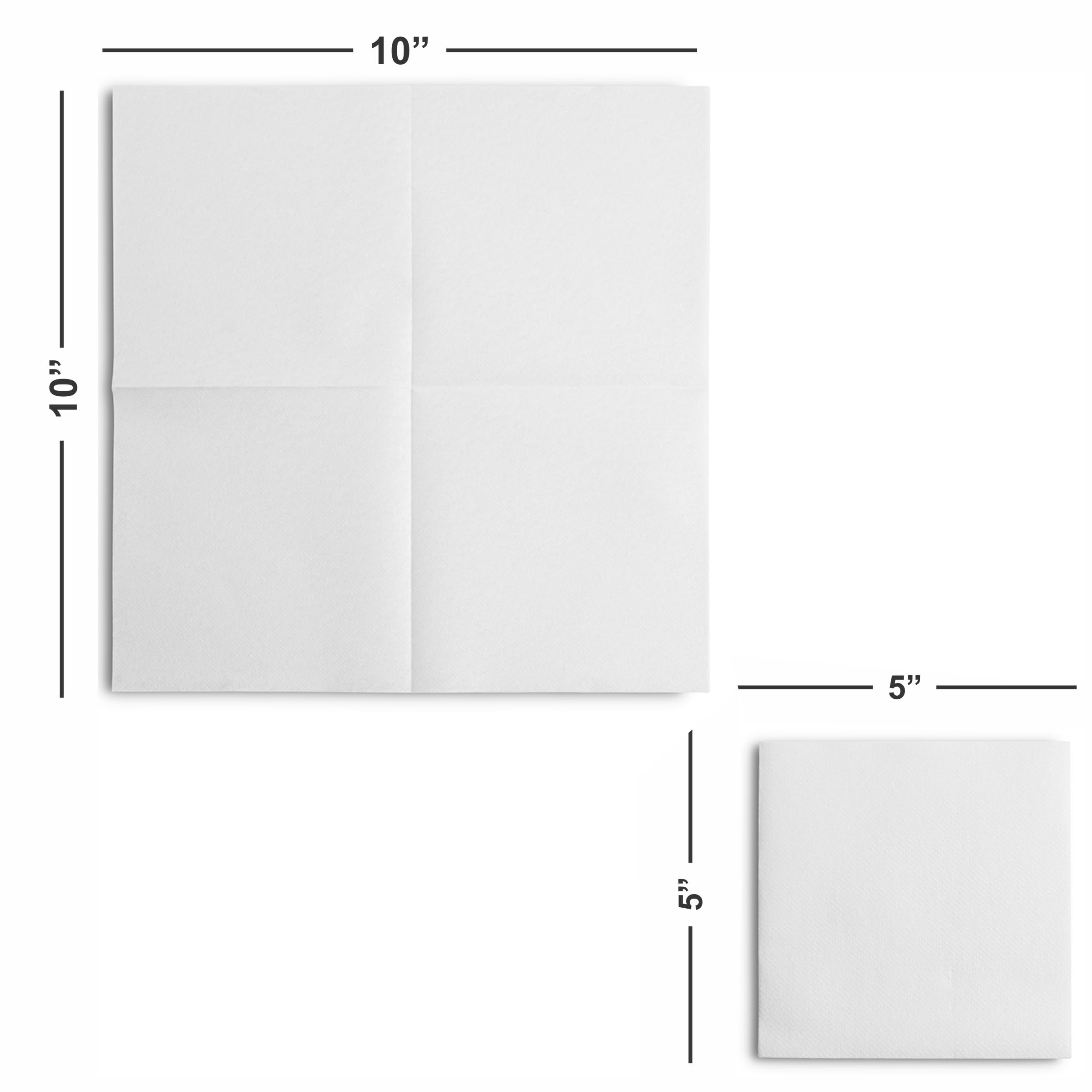200 Linen-Feel Dessert and Beverage Napkins - Disposable Cloth-Like Cocktail Paper Napkins, Made in USA - Soft and Absorbent for Bar, Restaurant, Café, Wedding, Parties