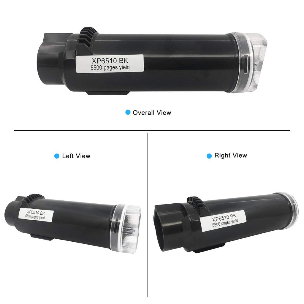4 Colors Compatible Toner Cartridges 6510 6515 【Extra High Yield】 5500 Pages BK, 4300 Pages CMY for Xerox Phaser 6510n 6510dn 6510dni 6510dnm WorkCentre 6515 6515n 6515dn 6515dni 6515dnm VICTORSTAR