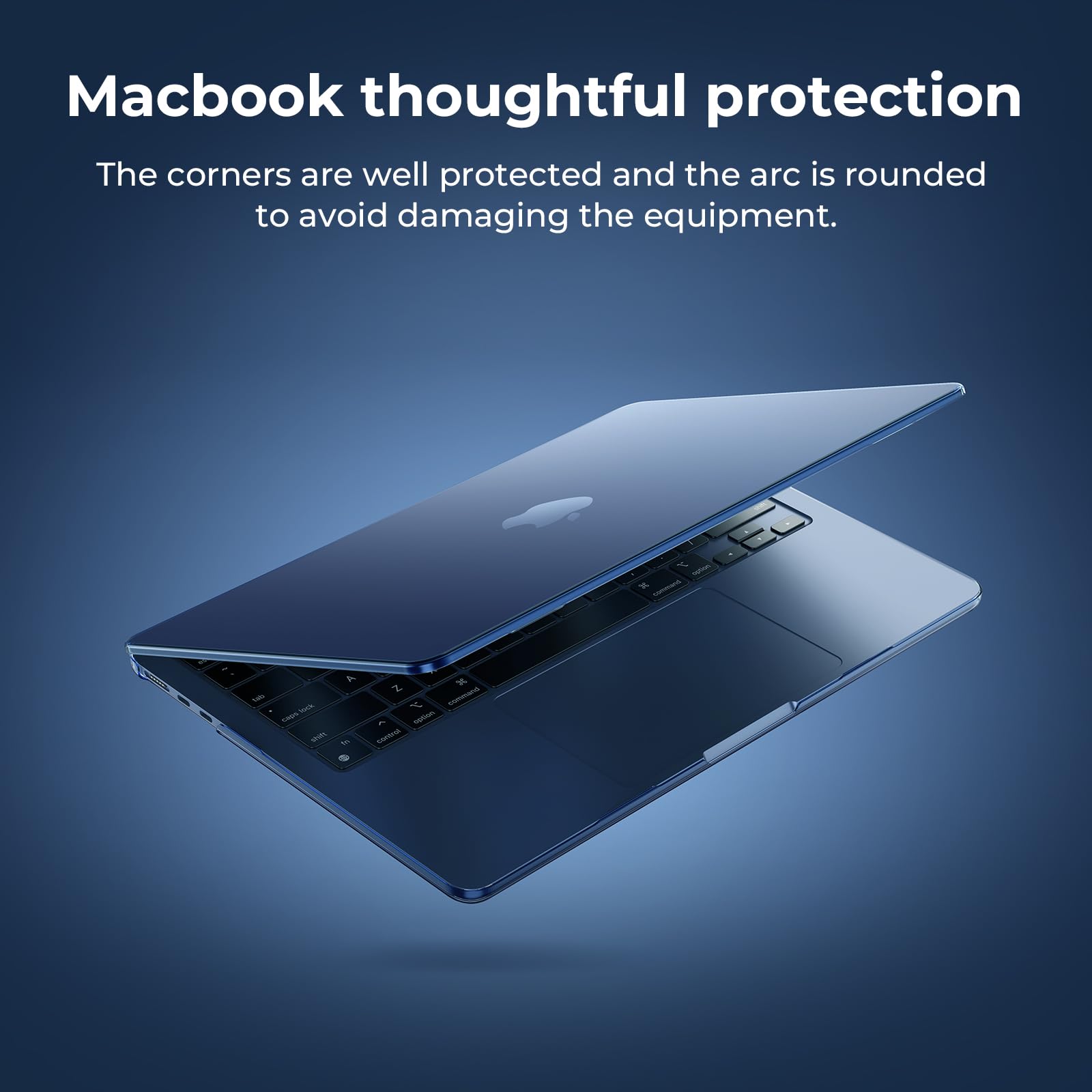 EooCoo Case Compatible with MacBook Air 13 inch Case for 2026-2022 M5 M4 M3 M2 Chip Model A3449 A3240 A3113 A2681, Protective Hard Cover Shell for MacBook Air 13.6 inch Laptop - Crystal Midnight