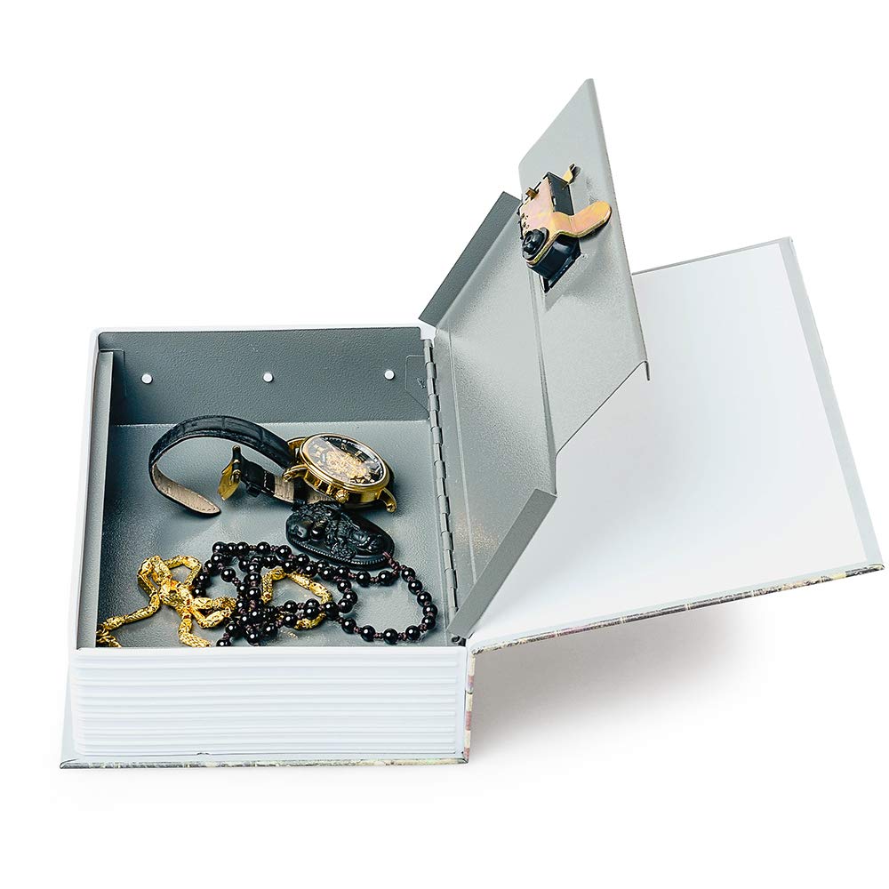 Diversion Book Safe Storage Box, Dictionary Secret Safe Can with Security Combination Lock/Key, Diversion Book Hidden Safe (Love Style, M, Combination)