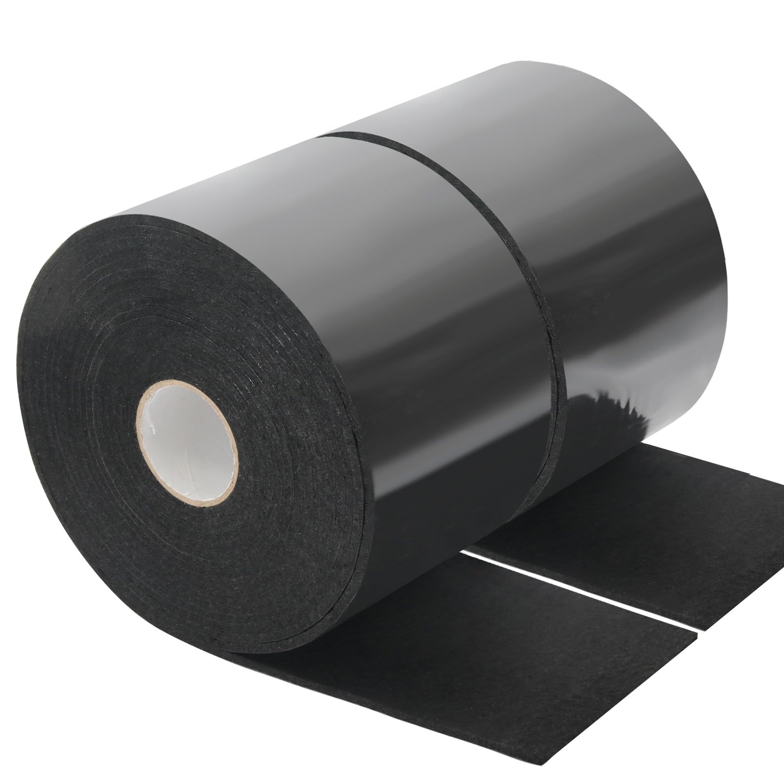 QILIMA Heavy-Duty Felt Pads Roll, Black Self-Adhesive Felt Furniture Strips,0.2 x 4 inch x 202 Inch DIY Tape to Protect Hardwood Floors from Scratches, 2 Pack