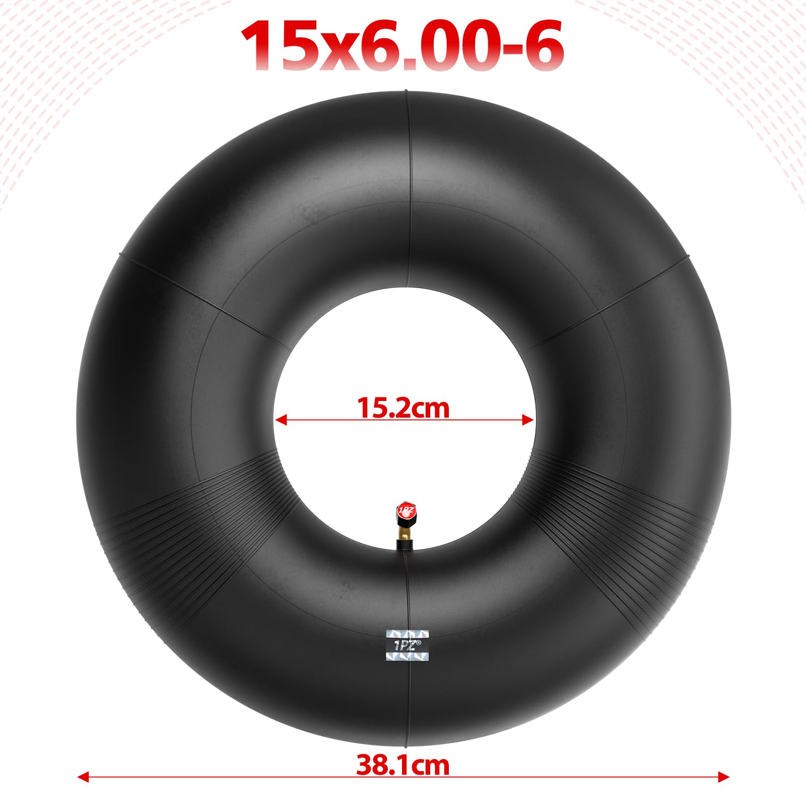 1PZ TRI-B15 15x6.00-6 Inner Tube TR-87 Bent Valve Stem Replacement for Lawn Mower Yard Tractors Wheelbarrows ATV Riding Mower Go Kart Golf Carts and More