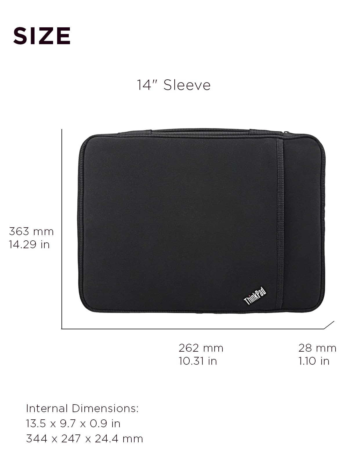 Lenovo ThinkPad Laptop Sleeve 14 Inch Notebook/Tablet Compatible with MacBook Air/Pro - Black