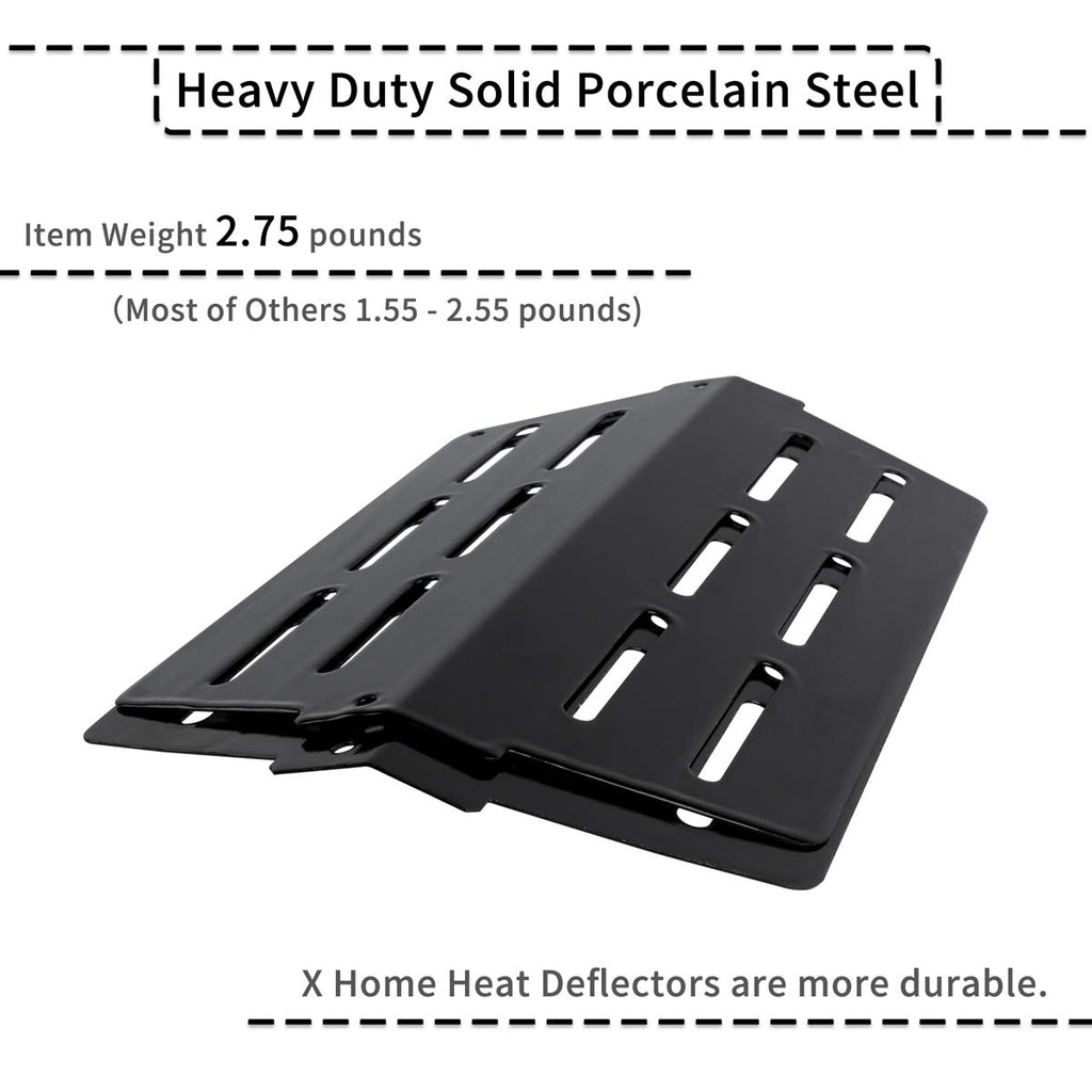 X Home 7622 Heat Deflectors for Weber Genesis E&S 300 Series, 2pk-Porcelain Steel 65505