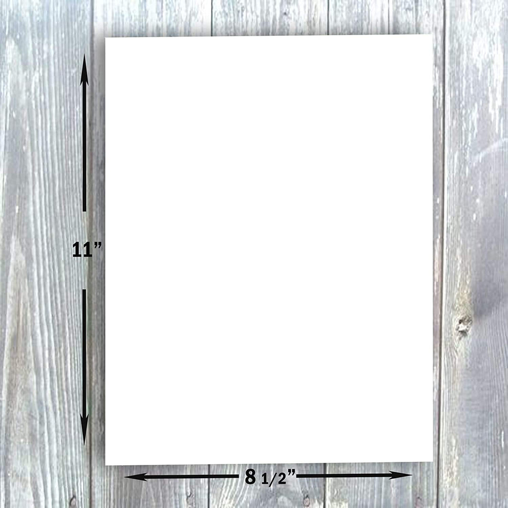 Hamilco White Glossy Cardstock Paper 8 1/2 x 11" 80 lb Cover Card Stock 50 Pack