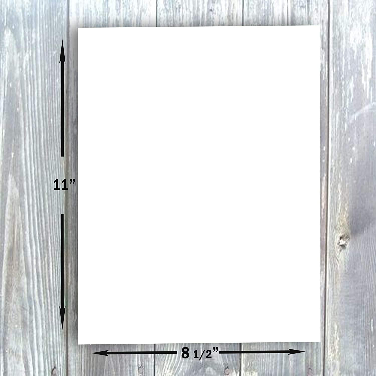 Hamilco White Glossy Cardstock Paper 8 1/2 x 11" 80 lb Cover Card Stock 50 Pack