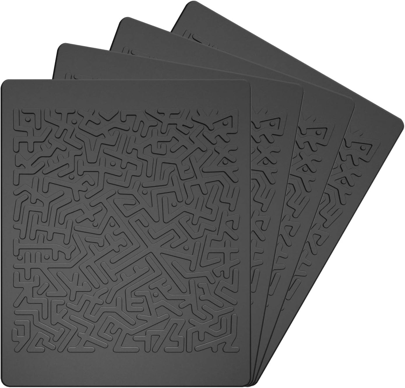JIMISHA Anti Slip Sticky Gripping Gel Pads - Multifunctional Non-Slip Mounting Pads, 6.3 x 5.1 inch (4 Pack)