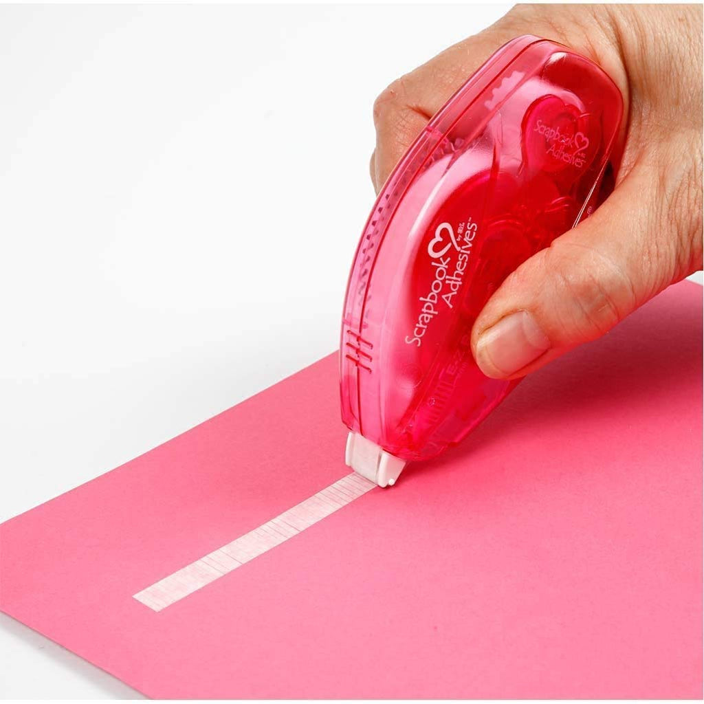 Scrapbook Adhesives by 3L - EZ Runner Scrapbook Adhesive Applicator - 49ft Double Sided Adhesive Tape Dispenser & 3 Pack Refill - Zero Waste Permanent Double Sided Tape Adhesive Strip Roller & E-Book