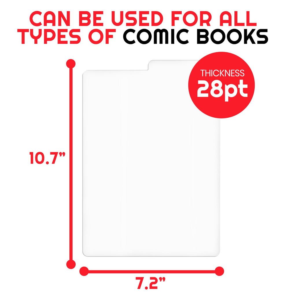 EVORETRO Premium White Comic Book Dividers 25-Pack, Acid-Free Cardstock Organizers for Short and Small Comic Boxes, Durable Shelf and Collection Sorting Tabs