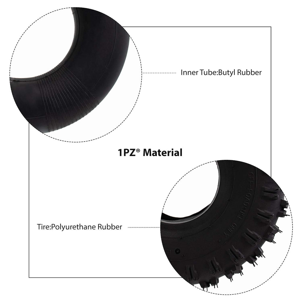 1PZ GR4-43W 4.10/3.50-4 4.10-4 410-4 Tire Tyre & Inner Tube for Garden Rototiller Snowblower Mowers Hand Truck Wheelbarrow Go Kart Kid ATV Wheeler