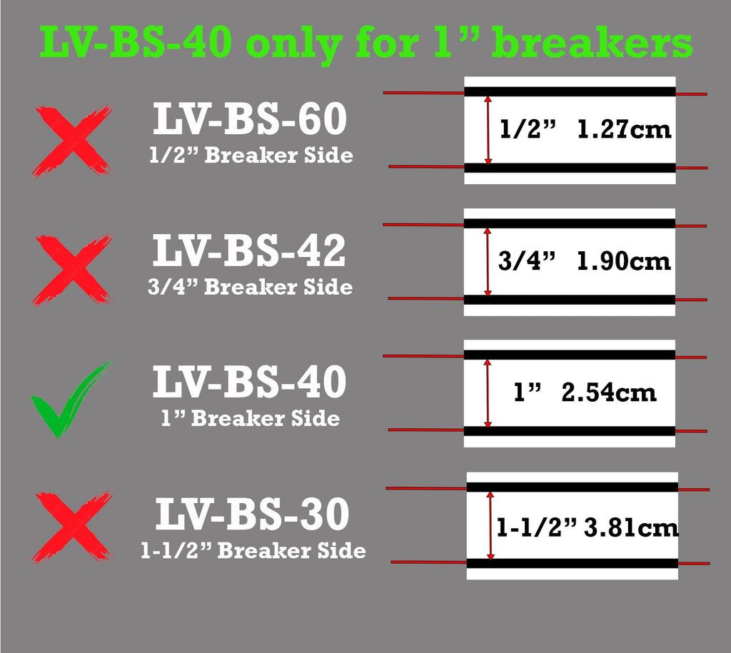 2 Pack 1" White Breaker Side 40 Circuits 2 Labels Vinyl Fuse Box Circuit Breaker Panel Directory Labels/Decals/Stickers for All Electrical Panel/Load Centers Waterproof