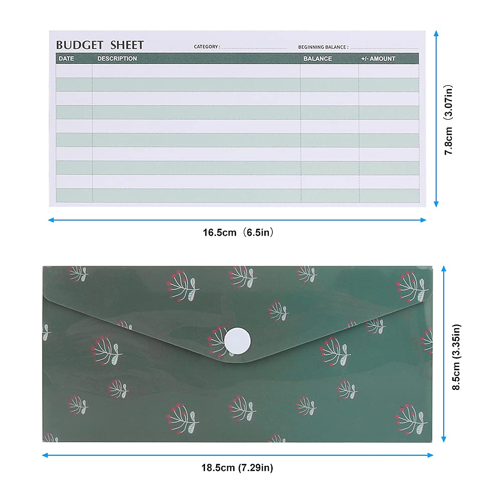 Number-one 15 Budget Envelopes, Waterproof Cash Budget Envelope, Reusable Plastic Cash Envelopes, Money Envelopes for Budgeting and Saving, Includes 15 Budget Sheets and 24 Label Stickers