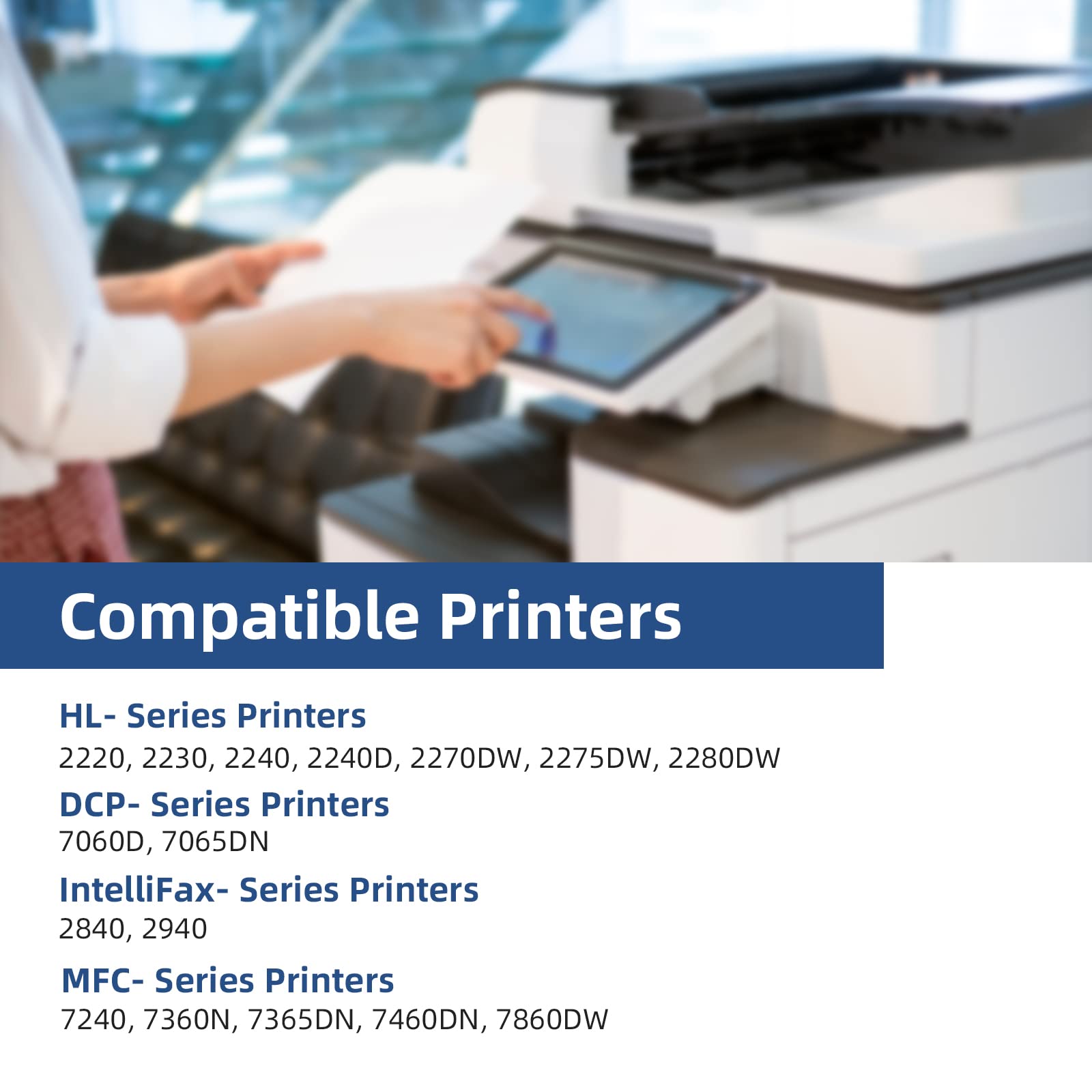 2-Pack TN450 Toner Cartridge Compatible Replacement for TN450 TN 450 TN-450 TN420 Work with HL-2270DW HL-2240DW MFC-7860DW DCP-7065DN MFC-7360N MFC-7460DN Printer Toner High Yield