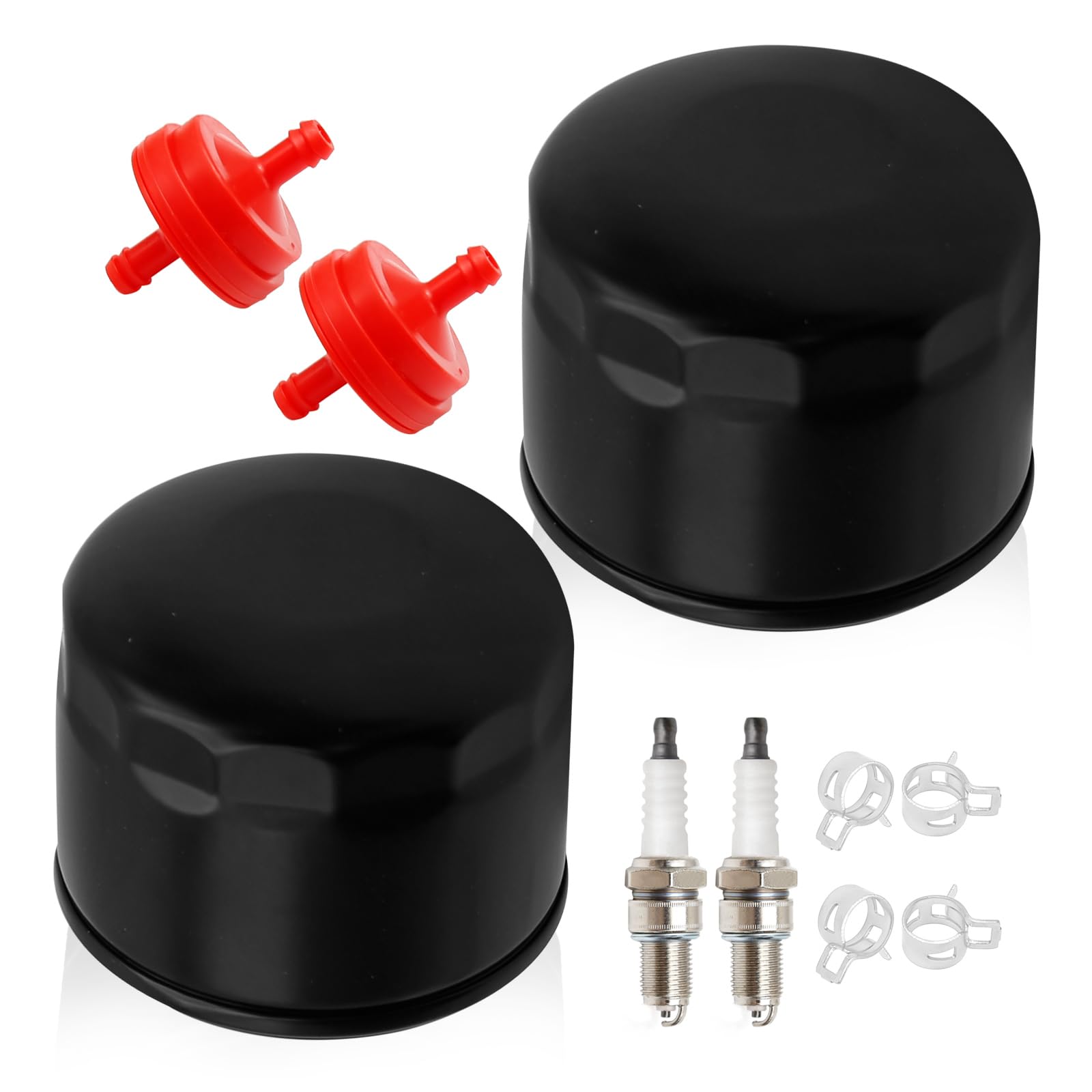 laffoonparts 951-12690 Oil Filter Fuel Filter Kit with Spark Plugs Fit for Craftsman LT3800 Cub Cadet CC30 MTD 4P90HUA Troy Bilt Motor Lawn Mower Engines Replaces#751-12690 751-11501
