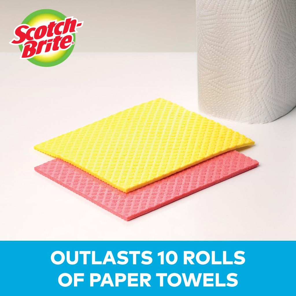 Scotch-Brite Sponge Cloth, 2-Cloths/Pk, 12-Packs (24 Cloths Total)