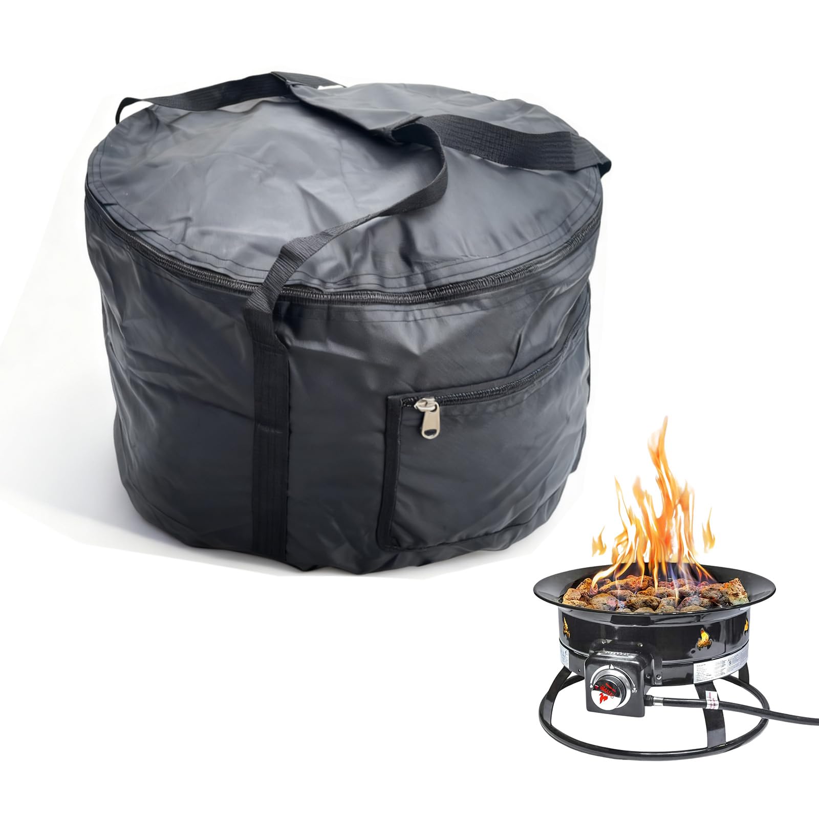 VNVNMV Fire Bowl Organizer for 19 Inch Outland 893/823/863 Propane Firebowl, Waterproof Thickening Outdoor Portable Compatible with Ciays Smokeless Gas Firepit