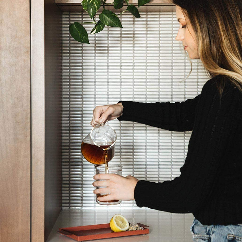 Fellow Mighty Small Glass Serving Carafe for Coffee, Clear 5mm Borosilicate Glass, 10 oz/300mL Capacity, No-Drip Spout, Sturdy Handl