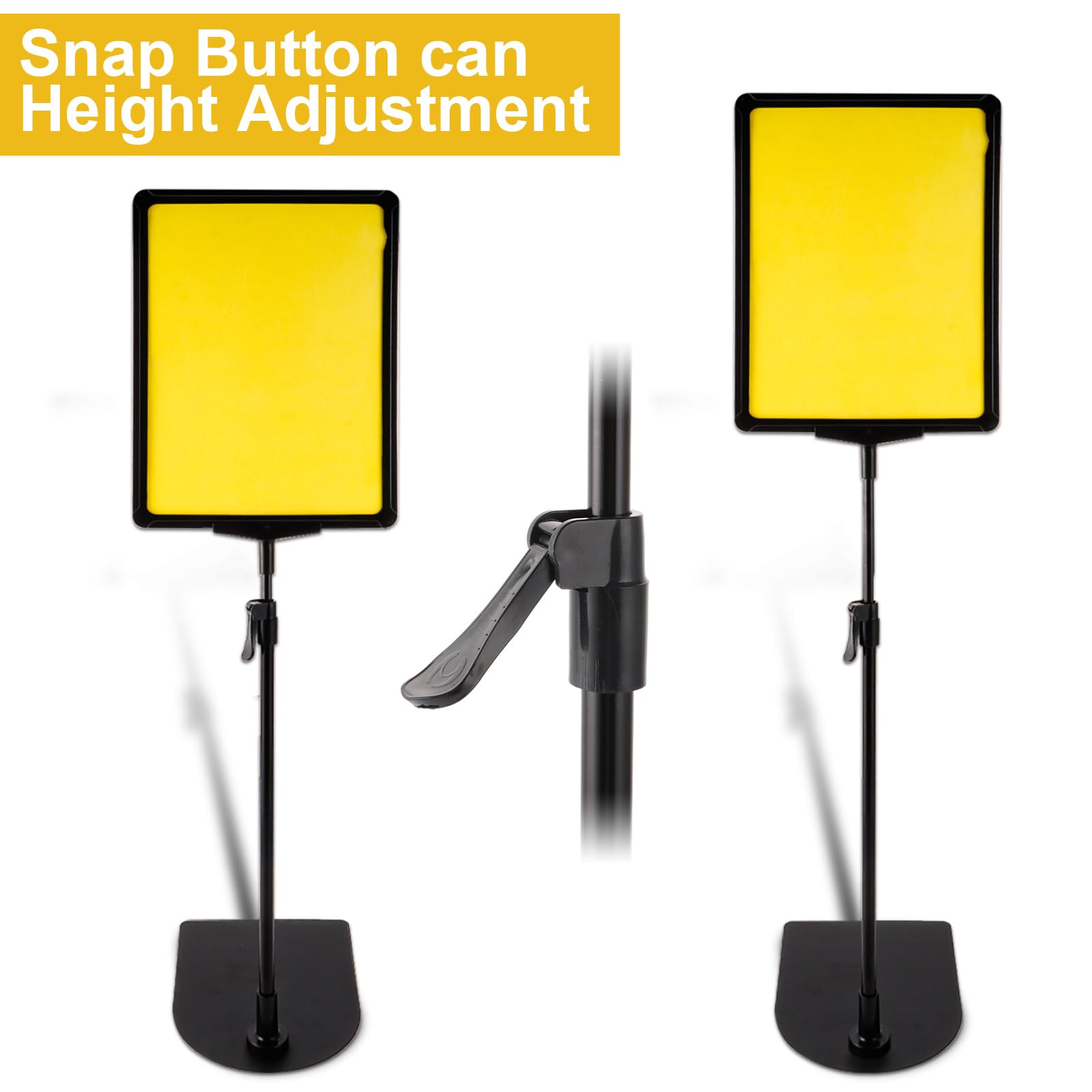 JMIATRY 4 Packs Sign Stand Sign Holder 8.5 x 11 Inch Poster Sign Stand 360° Rotation Banner Stand Floor Standing Welcome Sign Stand for Commerical Directional Use, Vertical and Horizontal View