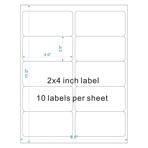 200 Pcs Bottle Labels 4x2 inch Printable Glossy White Waterproof Vinyl Sticker Labels for Inkjet or Laser Printer