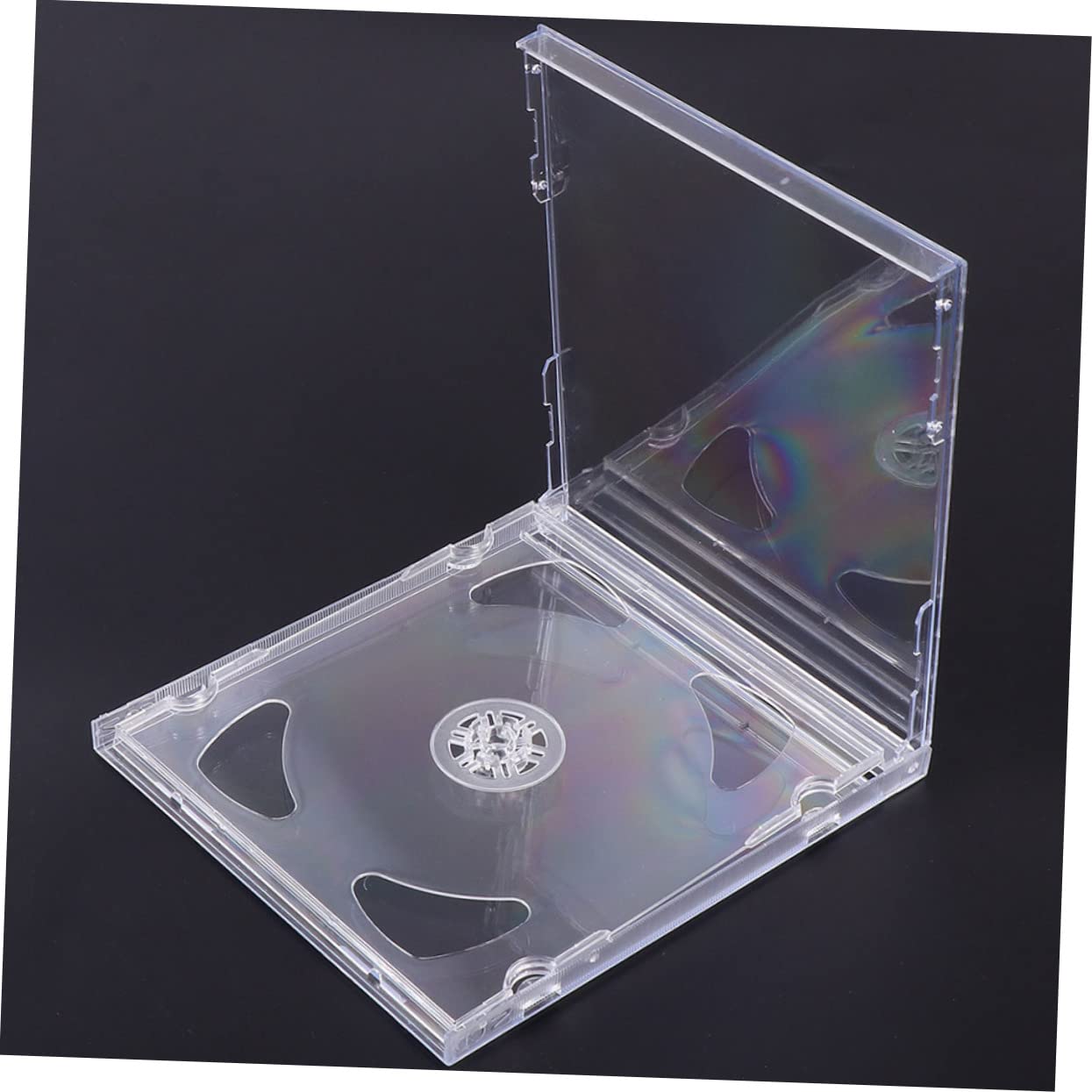 Cabilock Double Cd Jewel Cases Transparent DVD Holders Clear Cd Storage Cases for Compact Disc Protection and Portable Organization