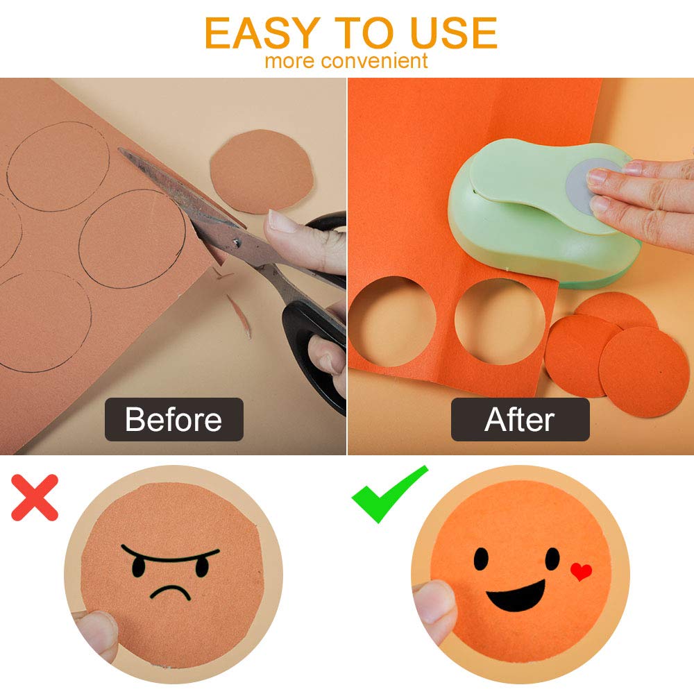 UCEC 2 Inch Paper Punch, Circle Punch, DIY Handmade Craft Hole Punch Shape for Crafting Scrapbooking Cards Arts Fun Projects, Large Hole Puncher