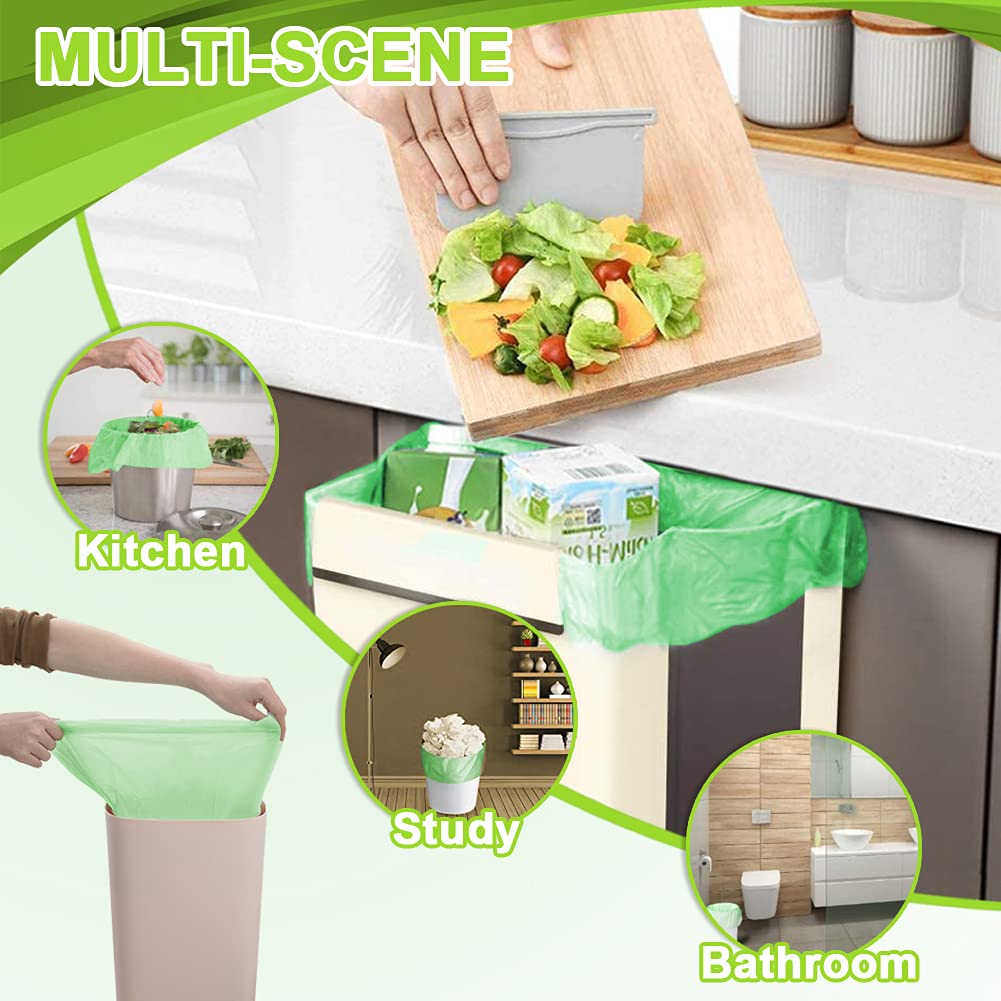 XUXRUS Food Wast Bags 10 litres Small Garbage Bags 3 Gallon Trash Bags for Kitchen 200Bags