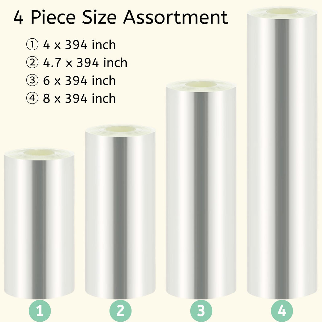 YOUEON Cake Collars Acetate Roll almost 4/4.7/6/8 x 394 Inch, Clear Cake Acetate Sheets Cake Strips for Chocolate, Mousse Baking, Transparent Surrounding Edge Cake Decorating