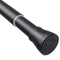 ZipGlo Tension Curtain Rod Adjustable Curtain Rod 28 to 48 Inch, Black Tension Rod Spring Curtain Tension Rod, Curtain Rod No Drill for Bathroom, Windows