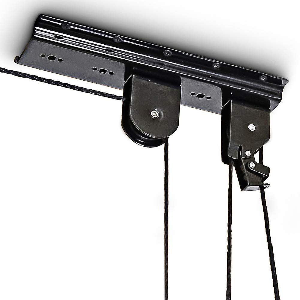 HOSKO Garage Bike Lift - Heavy Duty Ceiling Mountain Bicycle Hook Pulley Rack 100lbs Capacity
