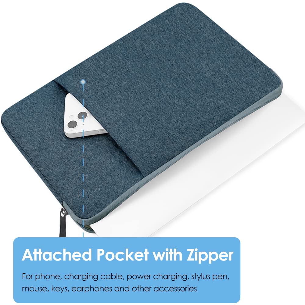 ProElife 13-Inch Laptop Sleeve Case for 2026-2022 MacBook Air 13.6 inch M5 M4 M3 Chip & MacBook Neo 13'' A18 Pro, Pro 13'' M2 Chip Accessory Traveling Carrying Canvas Bag Cover Simple Case (Navy Blue)