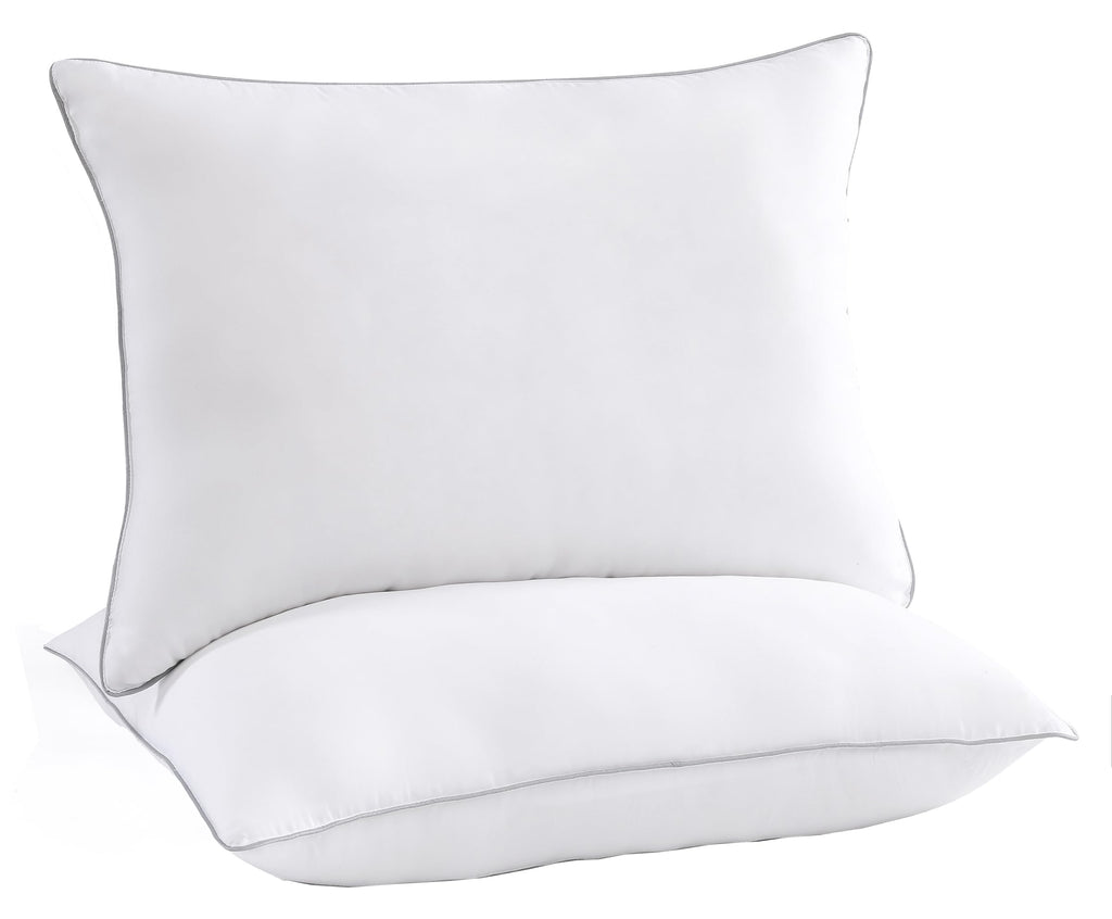 Casa Platino Down Alternative Bed Pillows 2 Pack Queen Size (20x30) - Soft & Supportive Hotel Quality Sleeping Pillows for Side & Back Sleepers