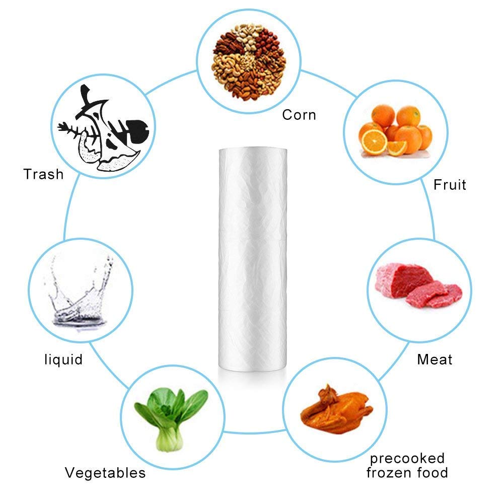 RBHK 16x20 Plastic Produce Bags on a Roll, Clear for Home Storage and Trash, One Roll 350 Count