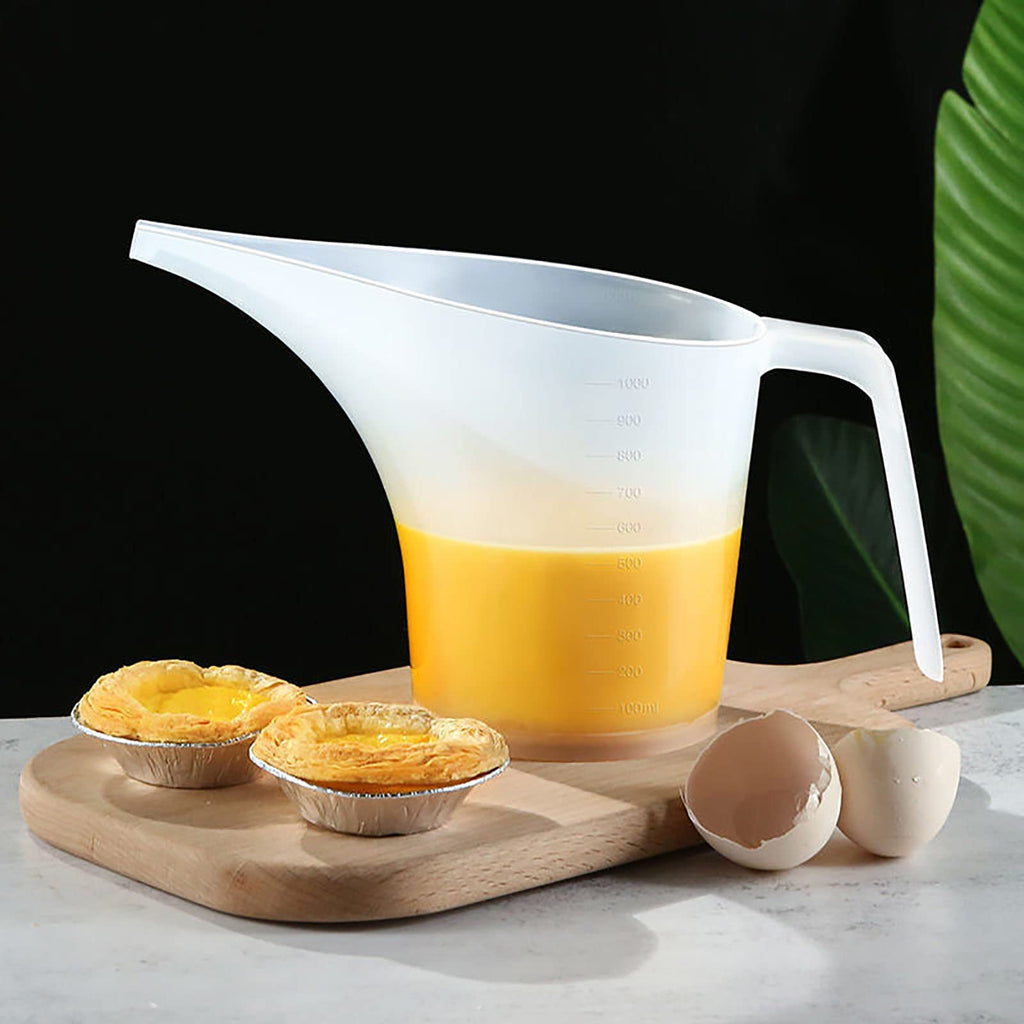 WUWEOT 12 Pack Measuring Funnel Pitcher, 33OZ (1000ml) Easy Pour Measuring Cup with Long Spout for Soap Cakes Making, Filling Muffin Pans, Bakeware Molds, Oils, Fluids