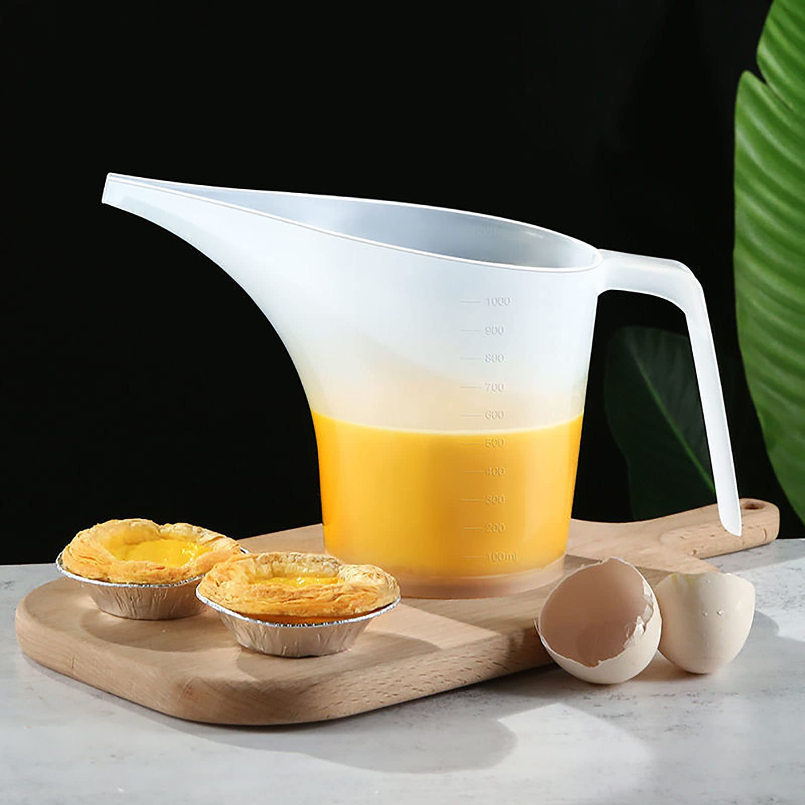 WUWEOT 12 Pack Measuring Funnel Pitcher, 33OZ (1000ml) Easy Pour Measuring Cup with Long Spout for Soap Cakes Making, Filling Muffin Pans, Bakeware Molds, Oils, Fluids