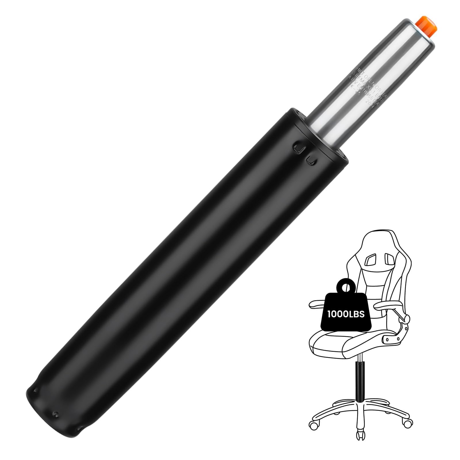 Huiguli Office Chair Cylinder Replacement - Heavy Duty Class 4 Hydraulic Pneumatic Gas Lift Cylinder(12" to 18" Adjustable, 1000 lbs Capacity) - Universal Fit for Most Executive Office Chairs