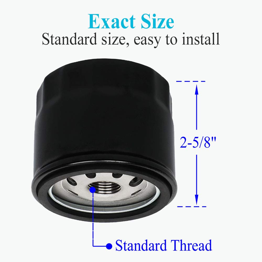 HOODELL 2 Pack 12 050 01-S Oil Filter for Kohler Engine Lawn Mower, Troy Bilt Bronco 12 050 01, Professional 1205001-S 12 050 01-S1 Oil Filter