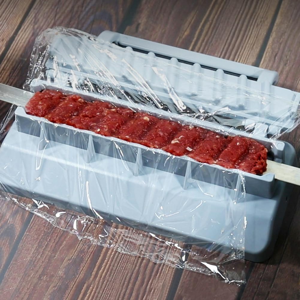 Kebab Maker, Gray Plastic Kabab, User-Friendly Essential Grilling Tool Kabob Maker, Easy to Clean Kebab, for BBQ Camping Picnics