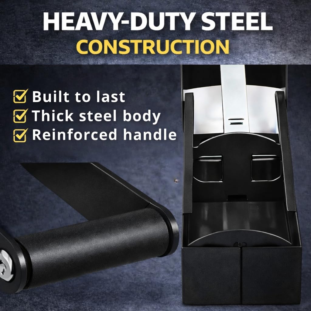 Wall Mounted Can Crusher Black - 8oz 12oz 16oz Aluminum Can Crusher for Recycling Heavy Duty Bin Smasher for Recycling Compactor for Seltzer Soda Beer Plastic Bottle