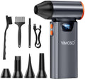 YAMOSO Electric Compressed Air Duster, 180000RPM Electric Air Duster, 4-Speed Adjustable Cordless Dust Blower with 8000mAh Battery, Mini Blower for PC, Keyboard, Car, Home, Outdoors and Car Cleaning
