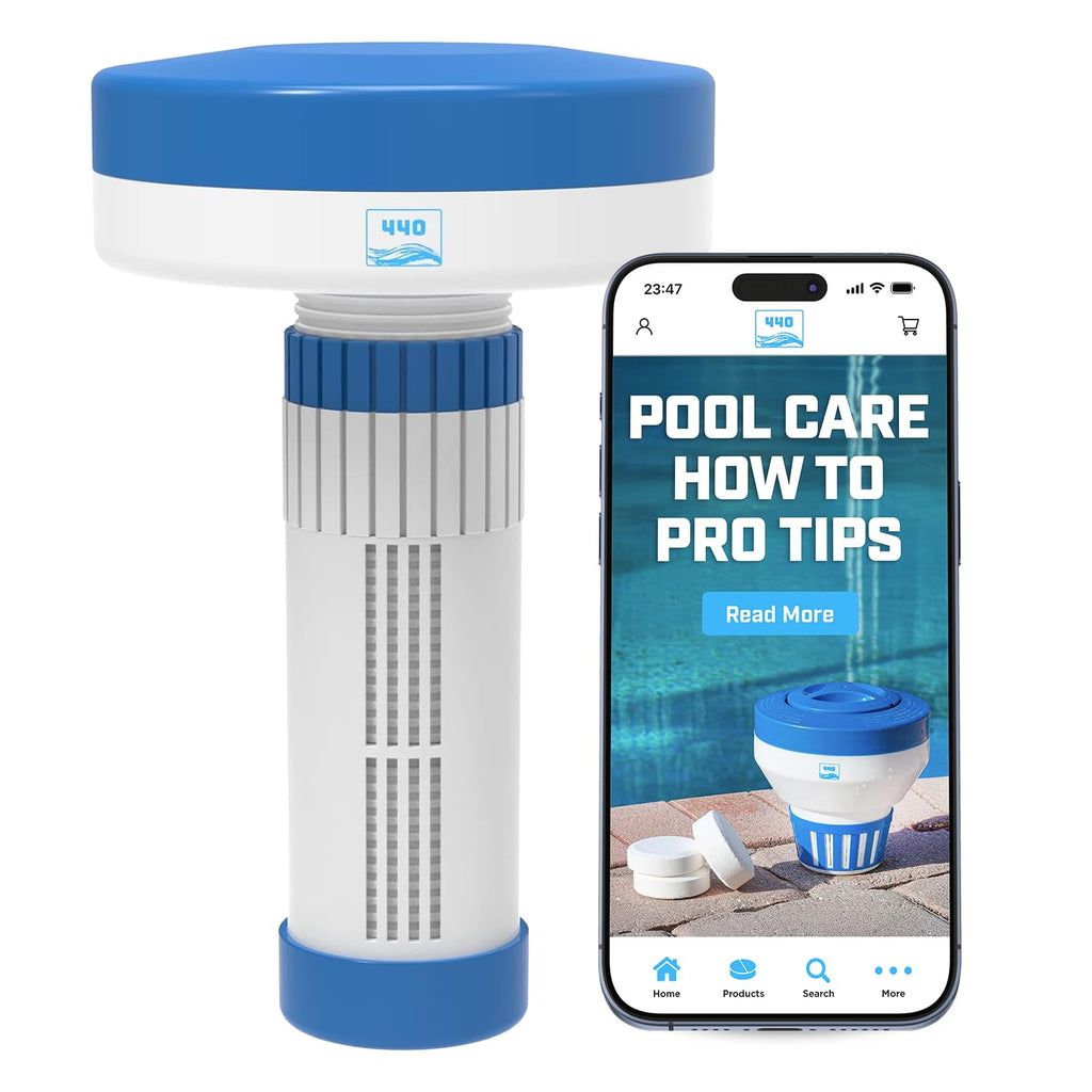 440 Mini Premium Floater Dispenser for Spa, Hot Tub and Small Pools for 1 Inch Chlorine or Bromine Tablets. (Tablets NOT Included) Adjustable Chemical Float from 0 to 13 Flow Control