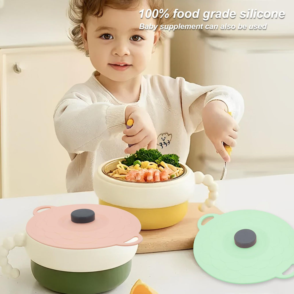 Universal Silicone Bowl Lids Set of 5, Reusable Stretchy Food Covers for Pots, Bowls & Containers (10cm-24cm / 4"-9.5") – BPA-Free, Freezer to Oven Safe (-40°C to 230°C), Microwave & Dishwasher Safe