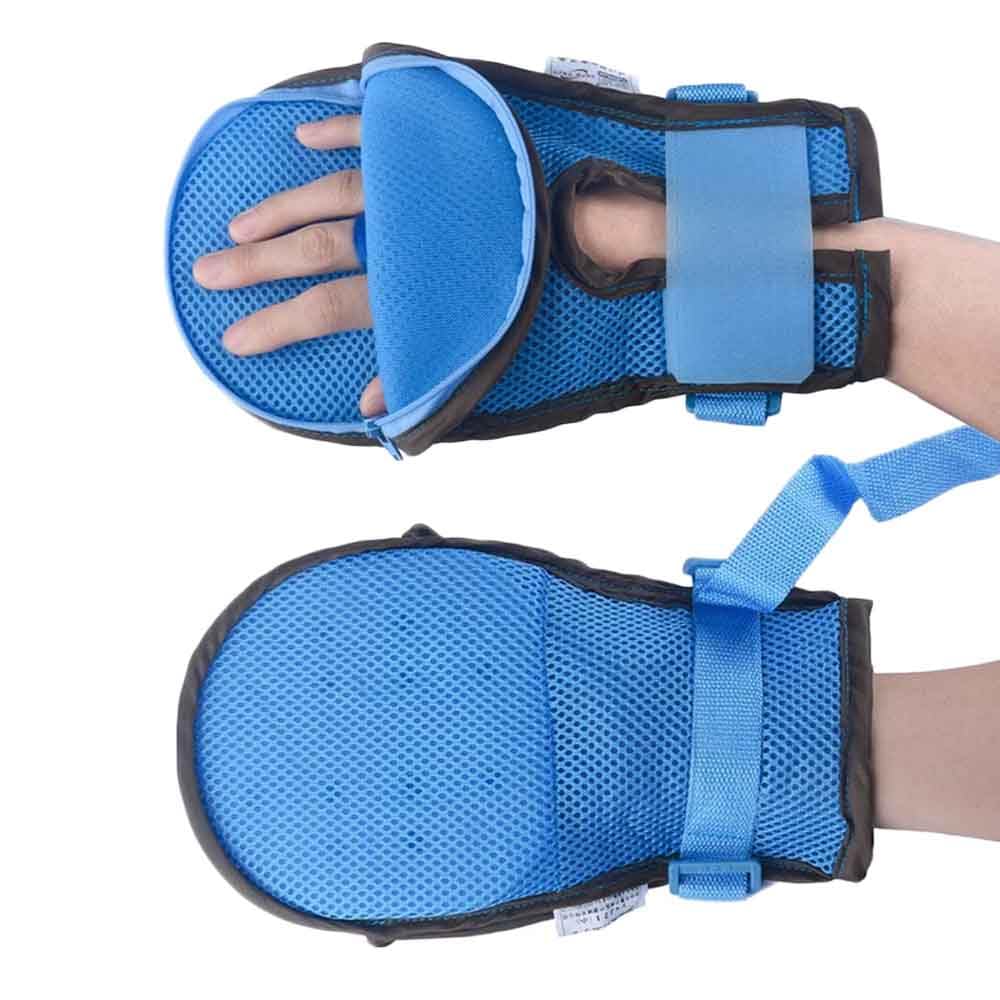 Hand Control Mitts for Dementia - Elderly Finger Restraint Protector Cover with Soft Pads, Patients Bed Anti-Catch Safety Guard, 1 Pair (S)